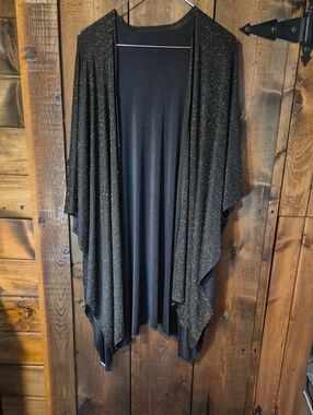 2chic Black Sparkle Open-Front Layer